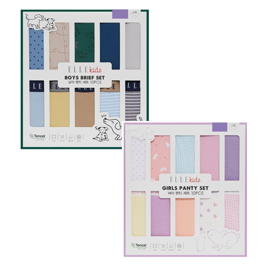 엘르 아동 삼각팬티 세트 10매