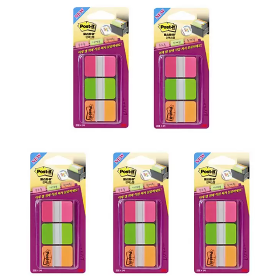 3M 포스트잇 플래그 인덱스탭 686-PGO 형광5팩