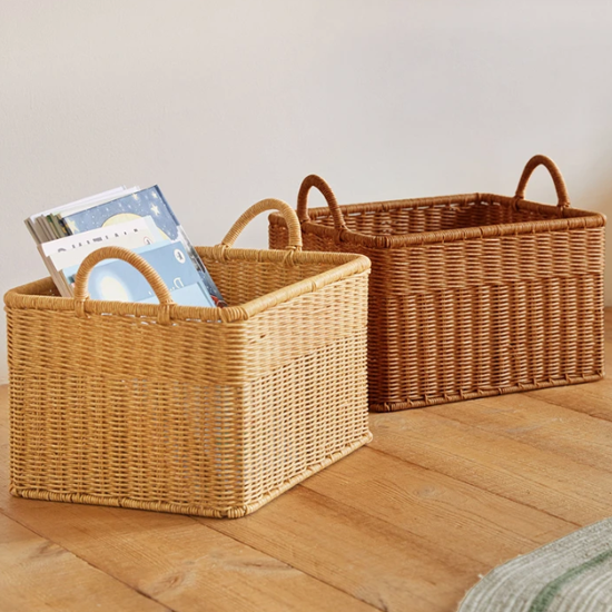 PP 라탄바구니 손잡이 세트 (L+L)