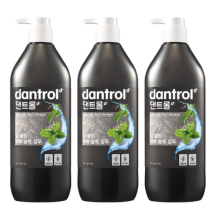 댄트롤 딥 클린 박하 솔트 샴푸 820ml 3개