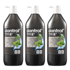 댄트롤 딥 클린 박하 솔트 샴푸 820ml 3개