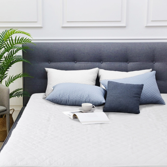 플로티나 방수 누빔 매트리스 커버 - 퀸 화이트