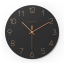 무아스 무소음 플랫우드 블랙라벨 벽시계