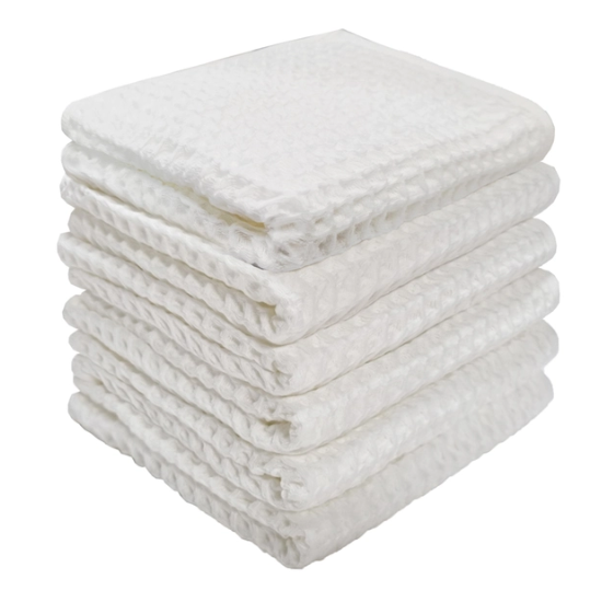 무한타올 와플 세면타월 6P - 화이트