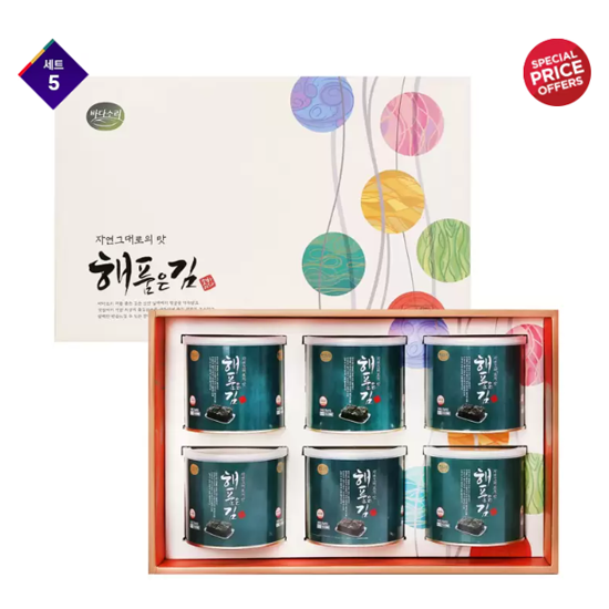 바다소리 해품은 김 6캔x 5세트