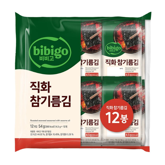 CJ 명가직화 참기름김 4.5g x 12 x 5