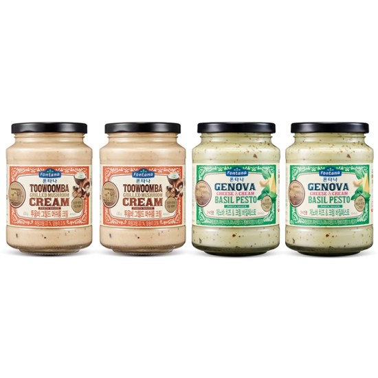 폰타나 투움바 크림 바질 페스토 파스타 소스 430g x 4