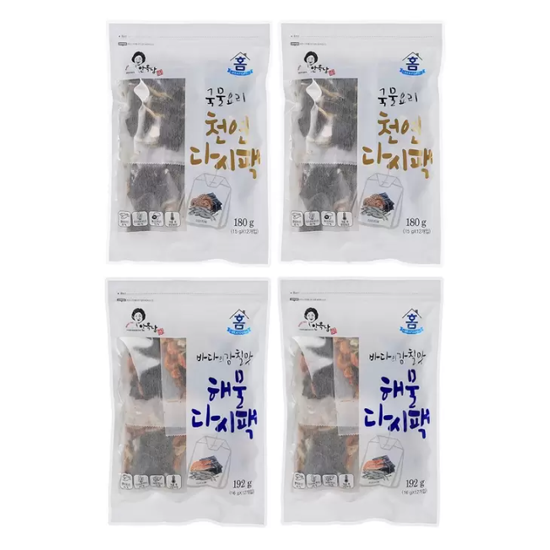 안옥남 국물다시팩180g x 2팩 + 해물다시팩192g x 2팩