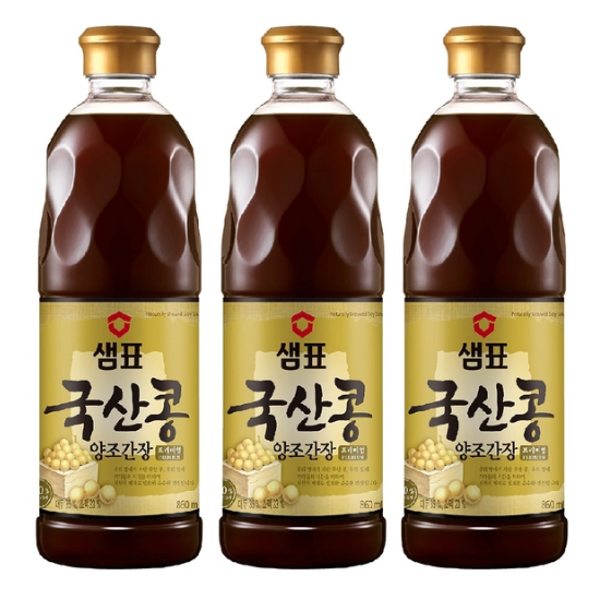 샘표 국산콩 간장 프리미엄 860ml x 3
