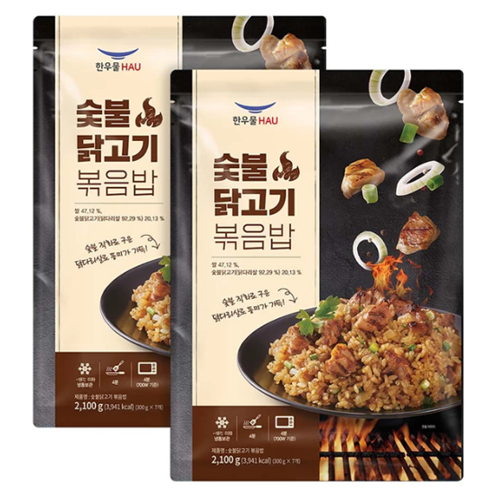 한우물숯불닭고기볶음밥300g x 7 x 2봉(4200g)