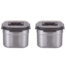 키친플라워 스테인리스 스틸 저장용기 5.9L 2PK