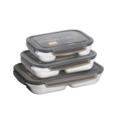 심볼라 스텐 밀폐 다용도 식판 세트 3P