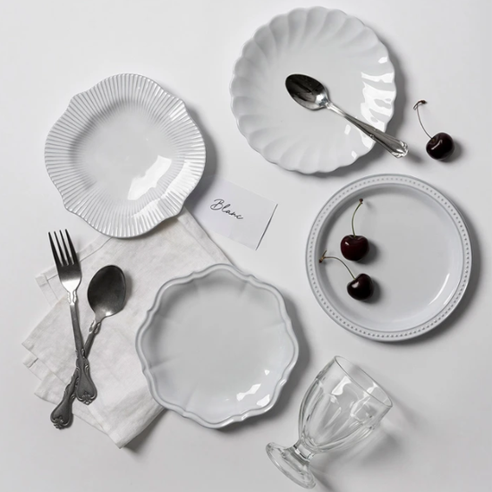 쓰임 블랑 접시 세트 4P