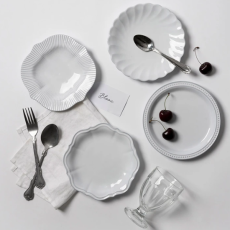 쓰임 블랑 접시 세트 4P