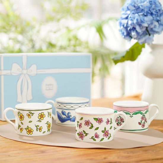 메종오브제 포피 프롬 플라워 볼륨 머그 4P