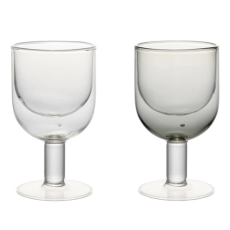 쓰임 해피아워 더블월 글라스 고블렛 세트 2P