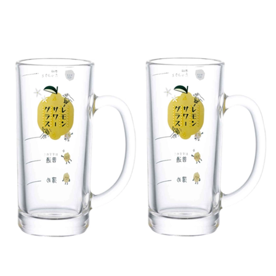 도요사사키 레몬 머그 글라스 2P