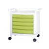 대경전자 서랍형 다용도 운반카트 화이트그린 DC205