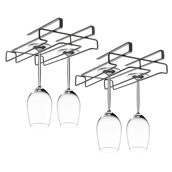 메탈텍스 키친언더 와인잔 홀더 2P